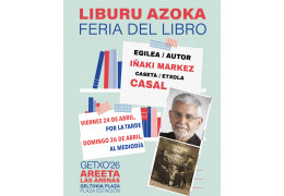 Firma de ejemplares del libro "LA NIÑA DE LOS CEPILLOS" de Iñaki Markez en la Feria del Libro de Getxo