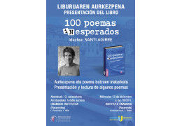 Presentación del libro 100 POEMAS INESPERADOS en el INSTITUTO MIGUEL DE UNAMUNO de Bilbao