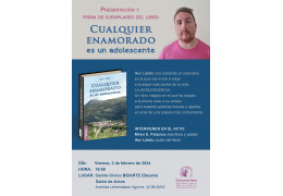 Presentación del libro CUALQUIER ENAMORADO ES UN ADOLESCENTE en Centro Cívico Bidarte