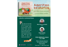 Presentación del cuento infantil ilustrado "AZERITXO BELDURTIA" en el Salón de Grados de la Facultad de Economía y Empresa de Elcano (UPV-EHU) de Bilbao