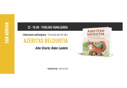 Presentación del cuento infantil ilustrado "AZERITXO BELDURTIA" en la Biblioteca de San Adrián (Bilbao)